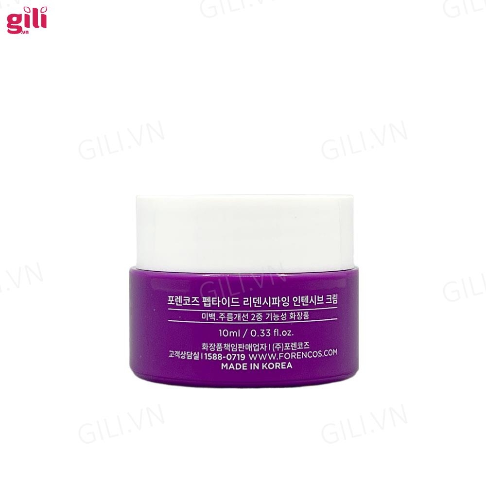 Kem dưỡng Forencos Peptide Redensifying Intensive Cream 10gr chính hãng