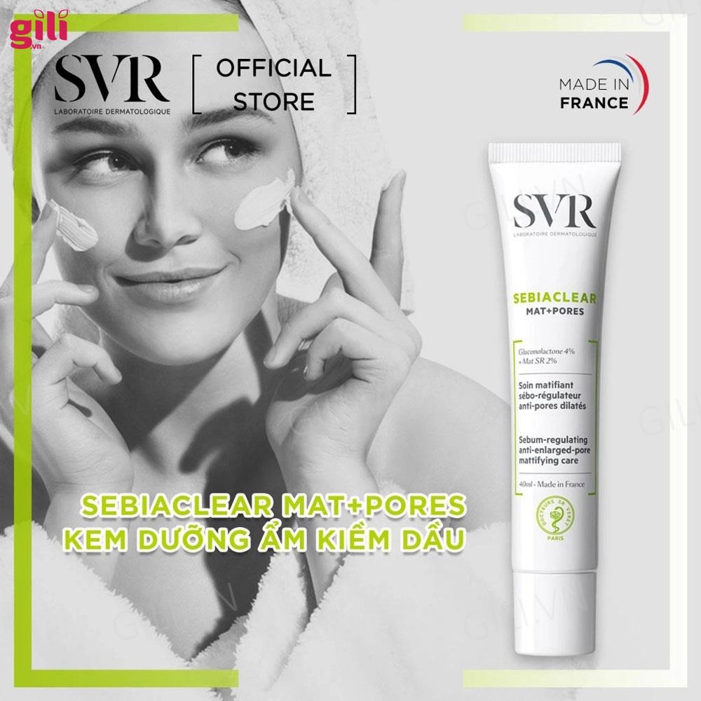 Kem dưỡng SVR Sebiaclear Gluconolactone 4% + Mat SR 2% 40ml chính hãng