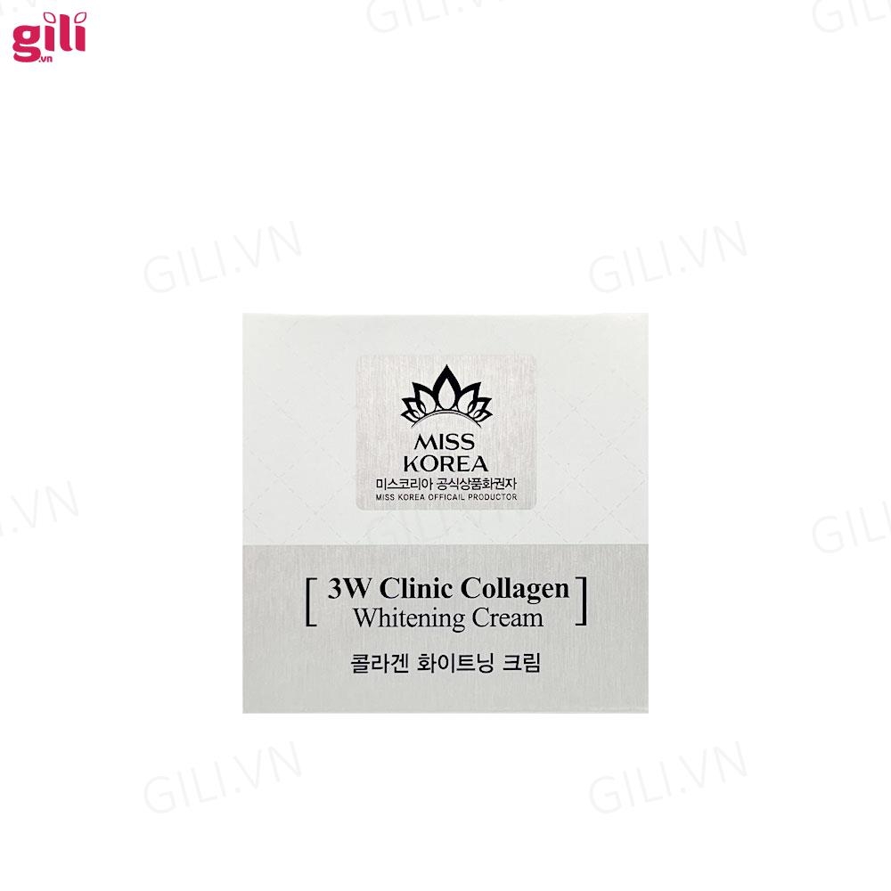 Kem dưỡng trắng da 3W Clinic Collagen Whitening Cream 60ml chính hãng