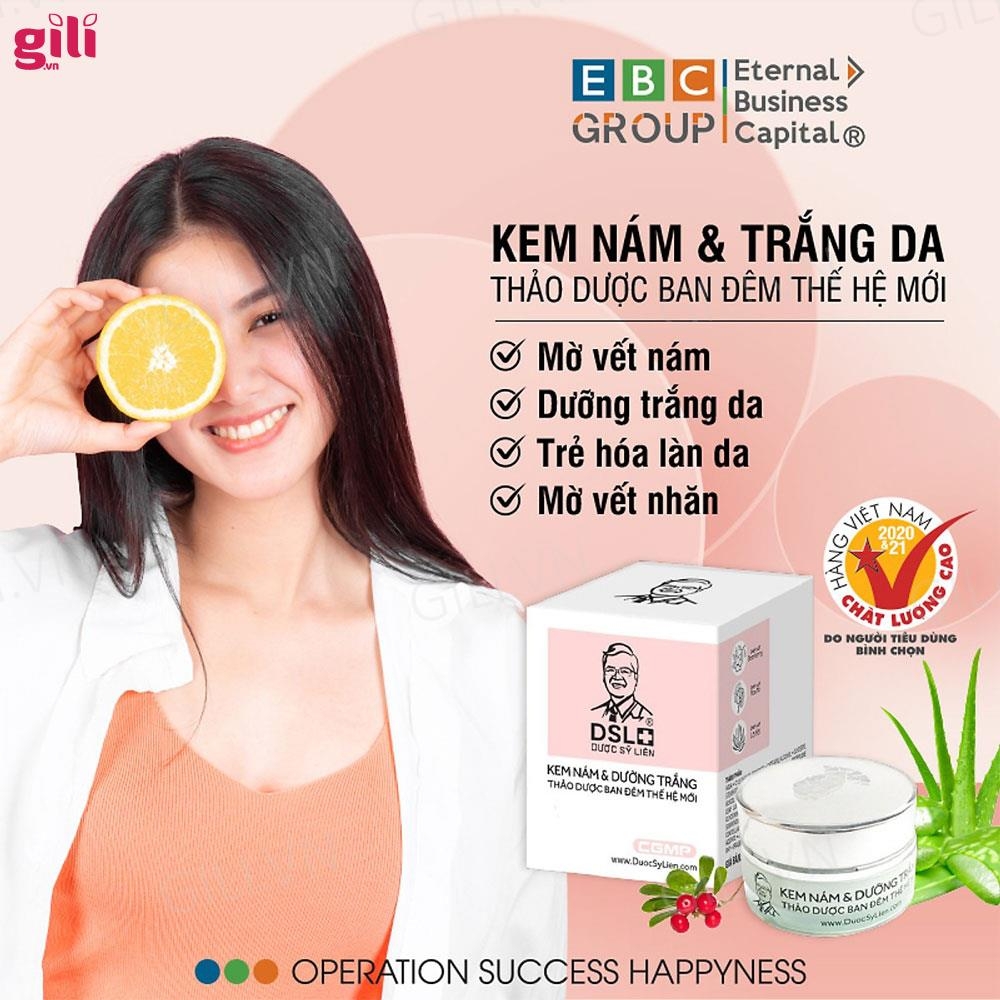 Kem nám dưỡng trắng thảo dược Dược Sĩ Liên ban đêm 12gr chính hãng