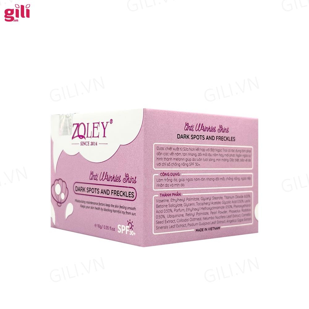 Kem dưỡng trắng Zoley Anti Wrinkles Skin Tím SPF30+ 10gr chính hãng