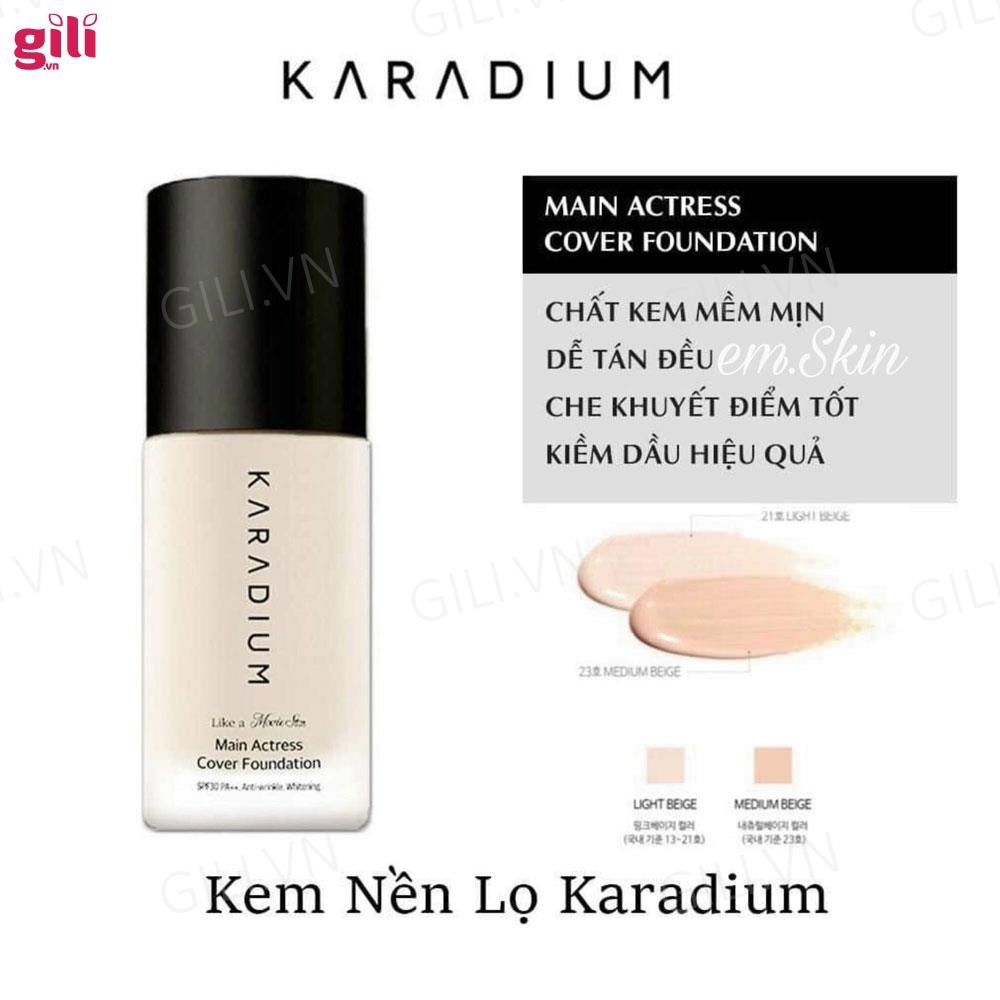 Kem Nền Karadium Main Actress Cover Foundation 30ml Chính Hãng