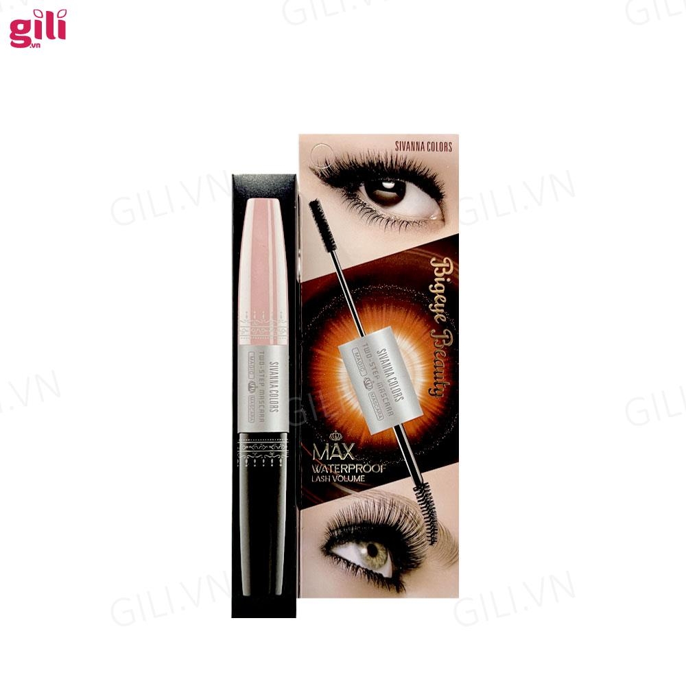 Mascara Sivanna Colors Two Step 6X Waterproof 9ml chính hãng