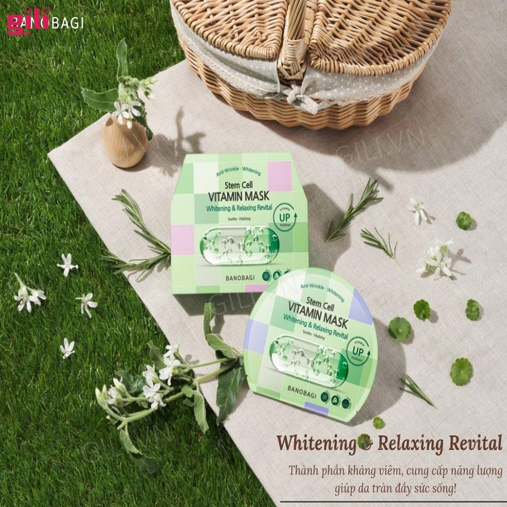 Mặt nạ Banobagi Stem Cell Whitening & Relaxing set 10 miếng chính hãng