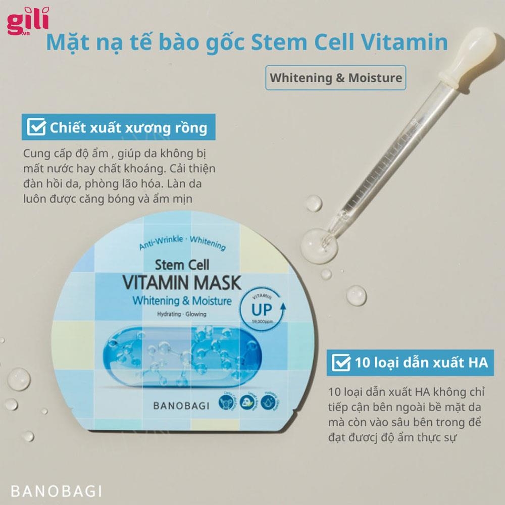 Mặt nạ Banobagi Stem Cell Whitening & Aqua set 10 miếng chính hãng