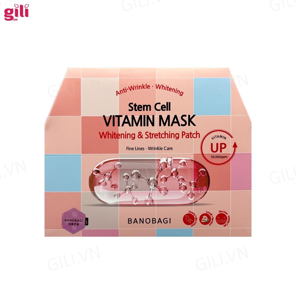 Mặt nạ Banobagi Stem Cell Whitening & Stretching Patch set 10 miếng chính hãng