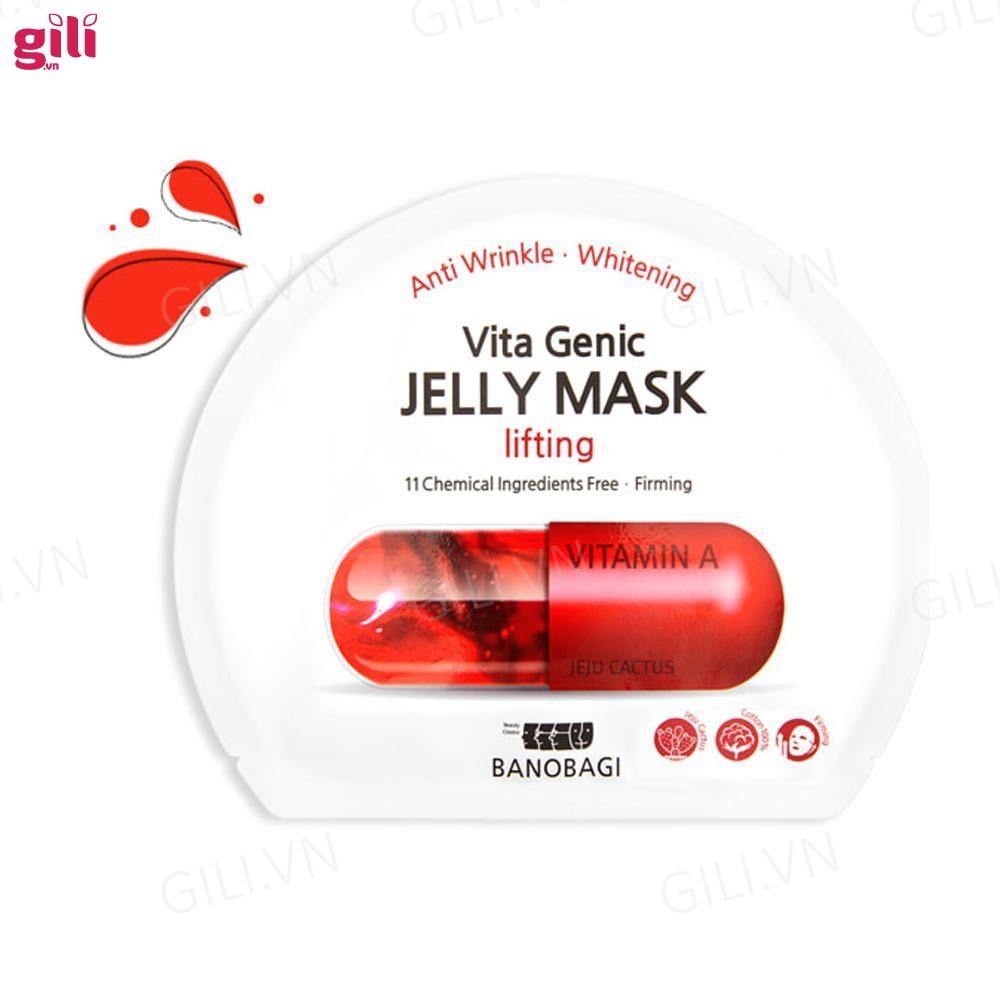 Mặt nạ Banobagi Genic Jelly Mask Vitamin A Đỏ set 10 miếng chính hãng