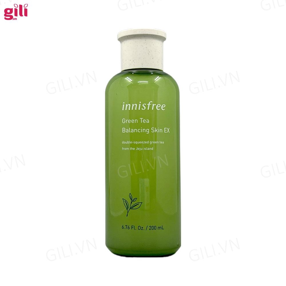 Nước hoa hồng Innisfree Green Tea Balancing Skin EX 200ml chính hãng