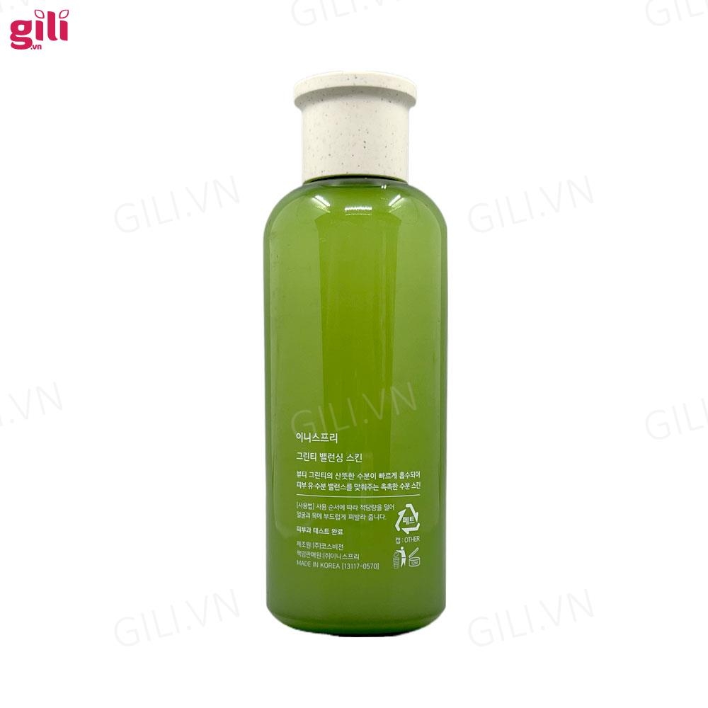 Nước hoa hồng Innisfree Green Tea Balancing Skin EX 200ml chính hãng