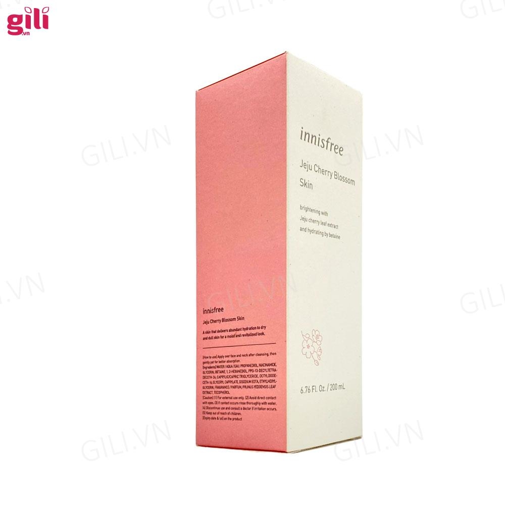 Nước hoa hồng Innisfree Jeju Cherry Blossom Skin 200ml chính hãng