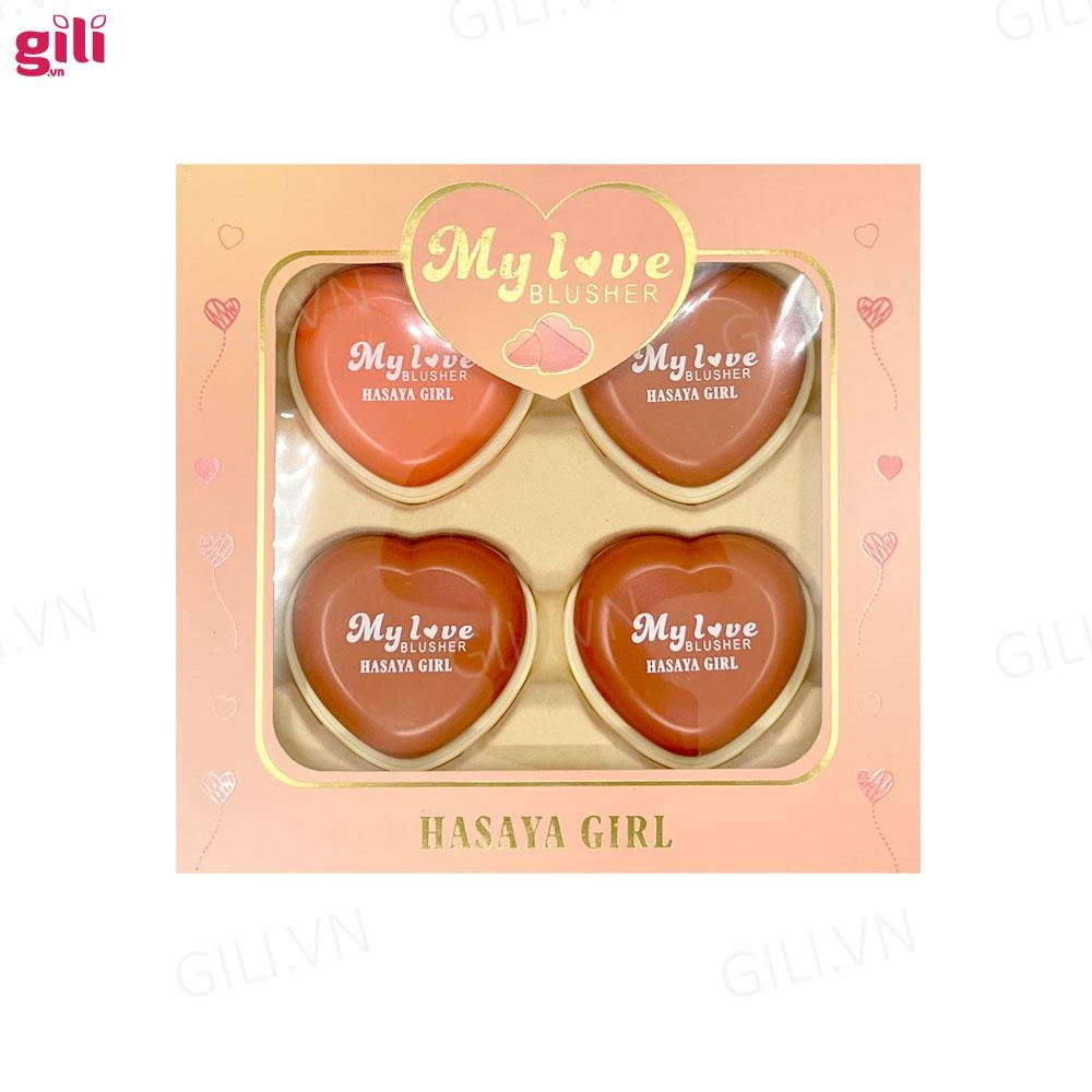 Set phấn má hồng Tim Hasaya Girl Blusher 4 hộp chính hãng