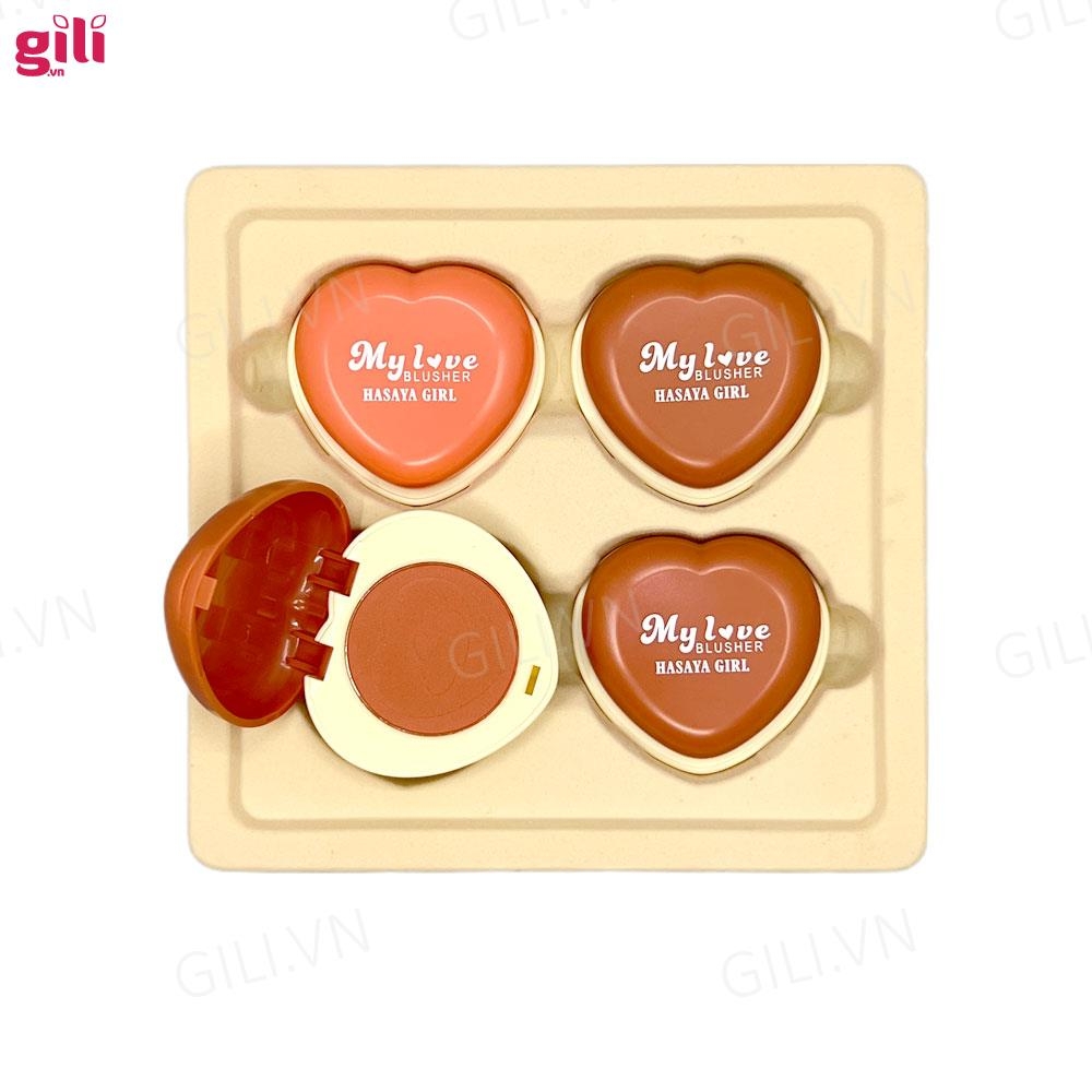 Set phấn má hồng Tim Hasaya Girl Blusher 4 hộp chính hãng