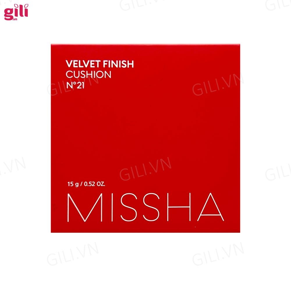 Phấn nước Missha Đỏ Velvet Finish Cushion Tone 21-23 15gr chính hãng