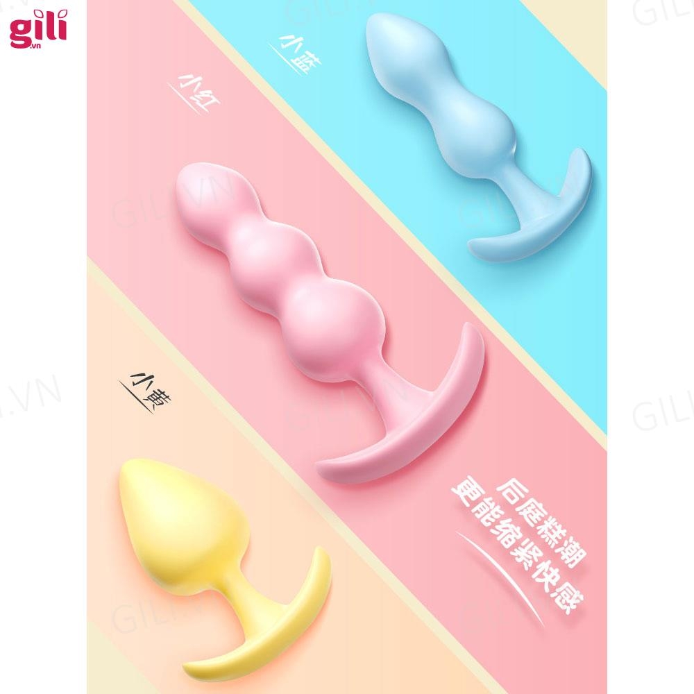 Plug hậu môn Mizz Zee silicone set 3 chiếc chính hãng