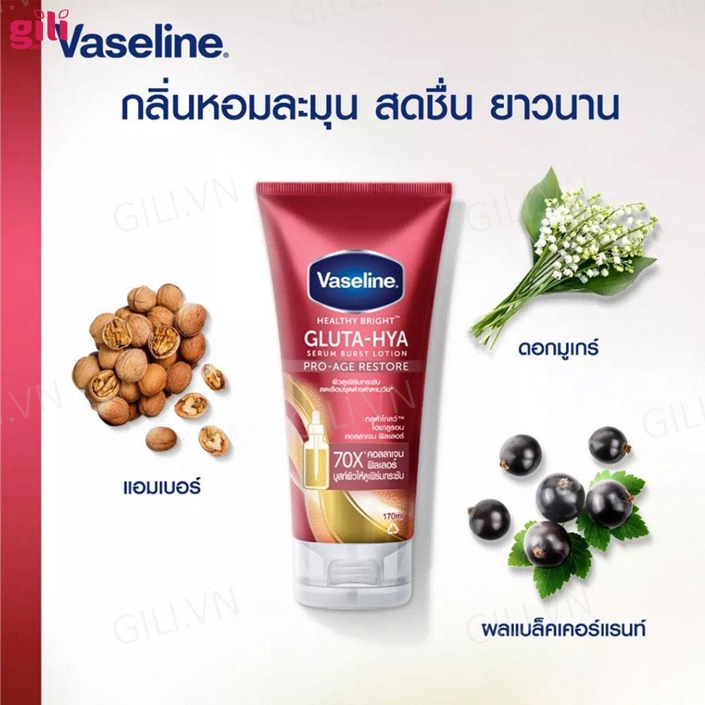 Sữa dưỡng thể Vaseline Gluta-Hya 70x Pro-Age Restore 300ml chính hãng