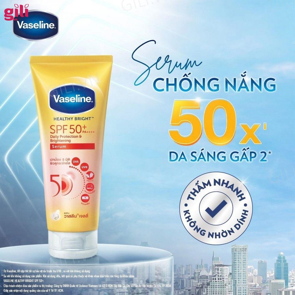 Dưỡng thể Vaseline Daily Protection Brightening Serum 300ml chính hãng