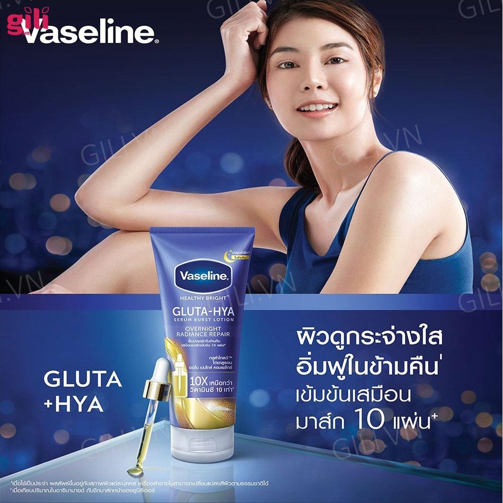 Sữa dưỡng thể Vaseline Gluta-Hya 10X Over Night 300ml chính hãng