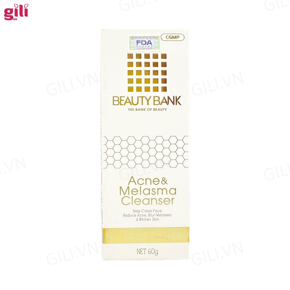 Sữa rửa mặt ngừa mụn Beauty Bank Acne & Melasma 60gr chính hãng