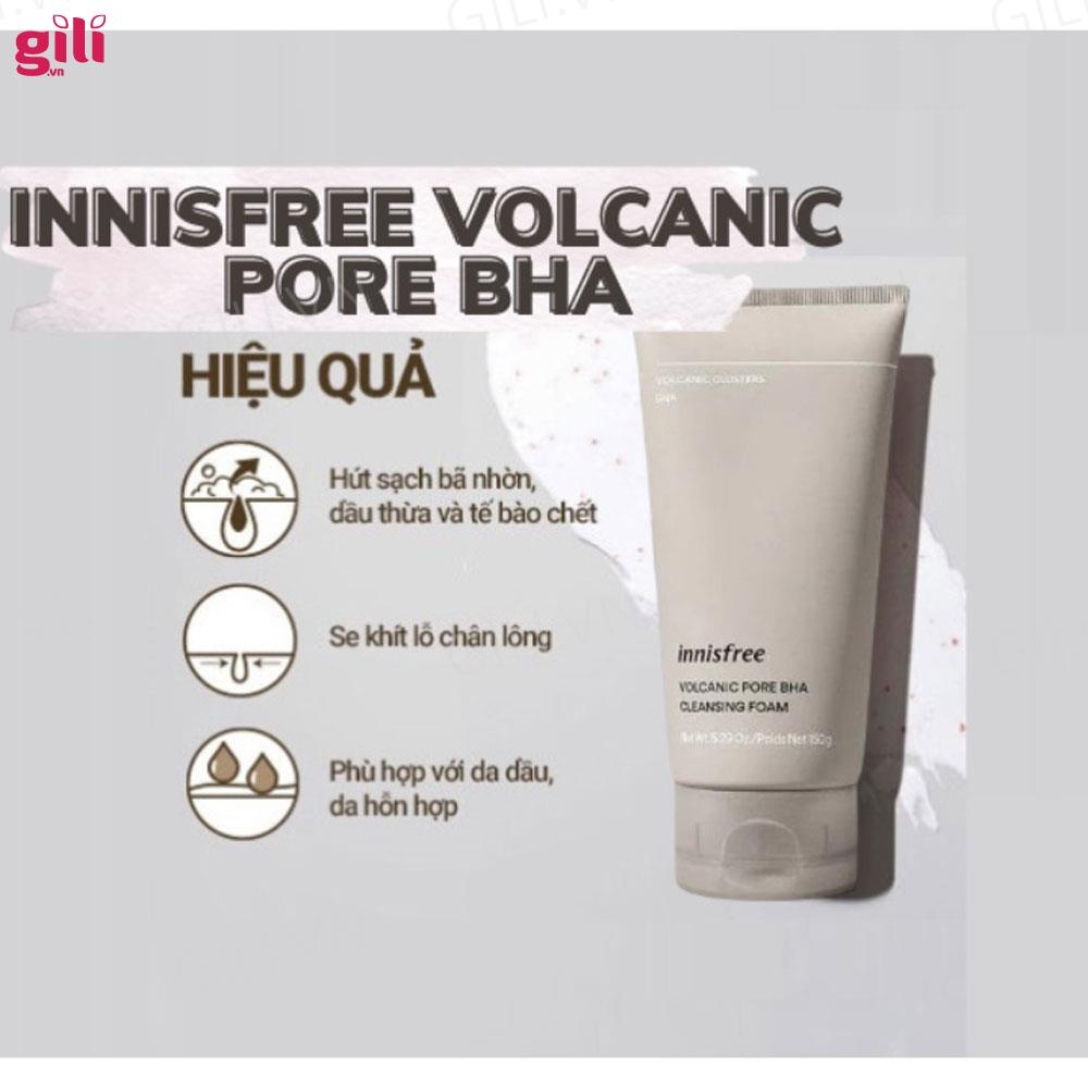 Sữa rửa mặt Innisfree Volcanic Pore BHA Cleansing 150ml chính hãng