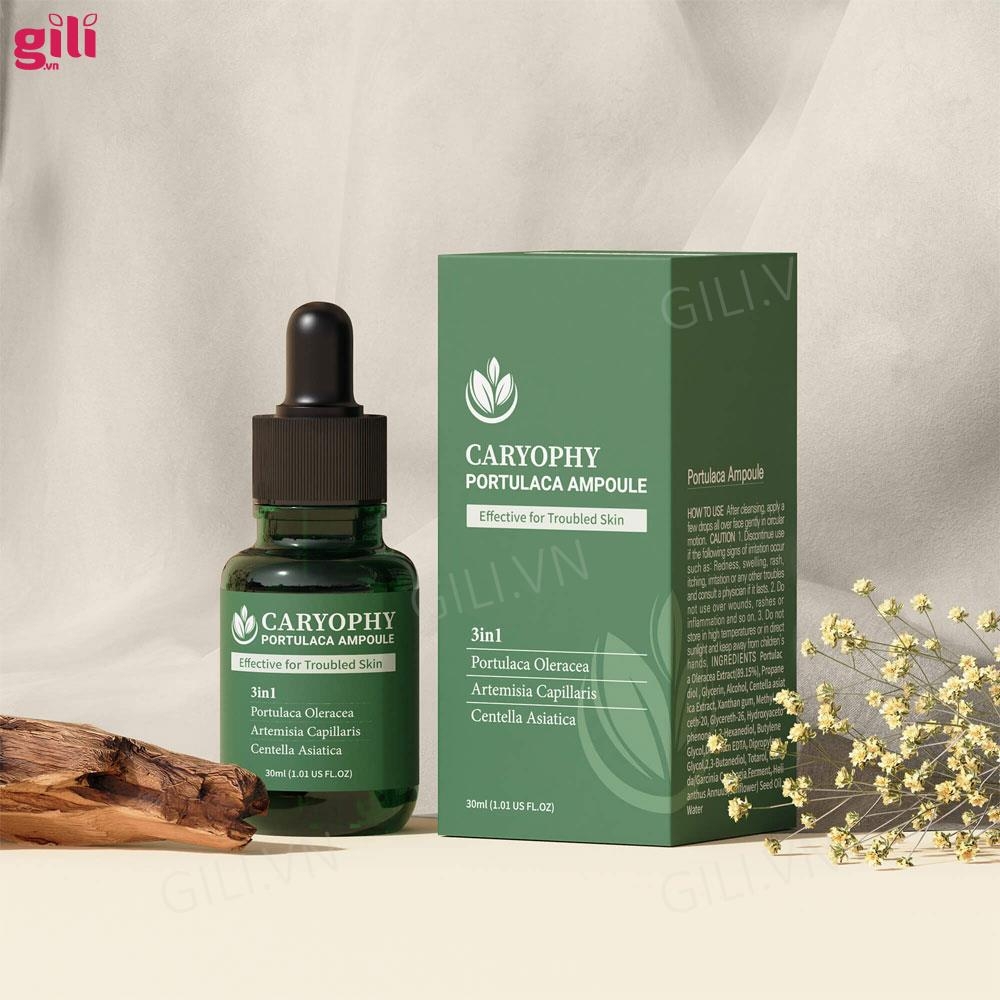 Tinh chất serum giảm mụn Caryophy Portulaca Ampoule 30ml chính hãng