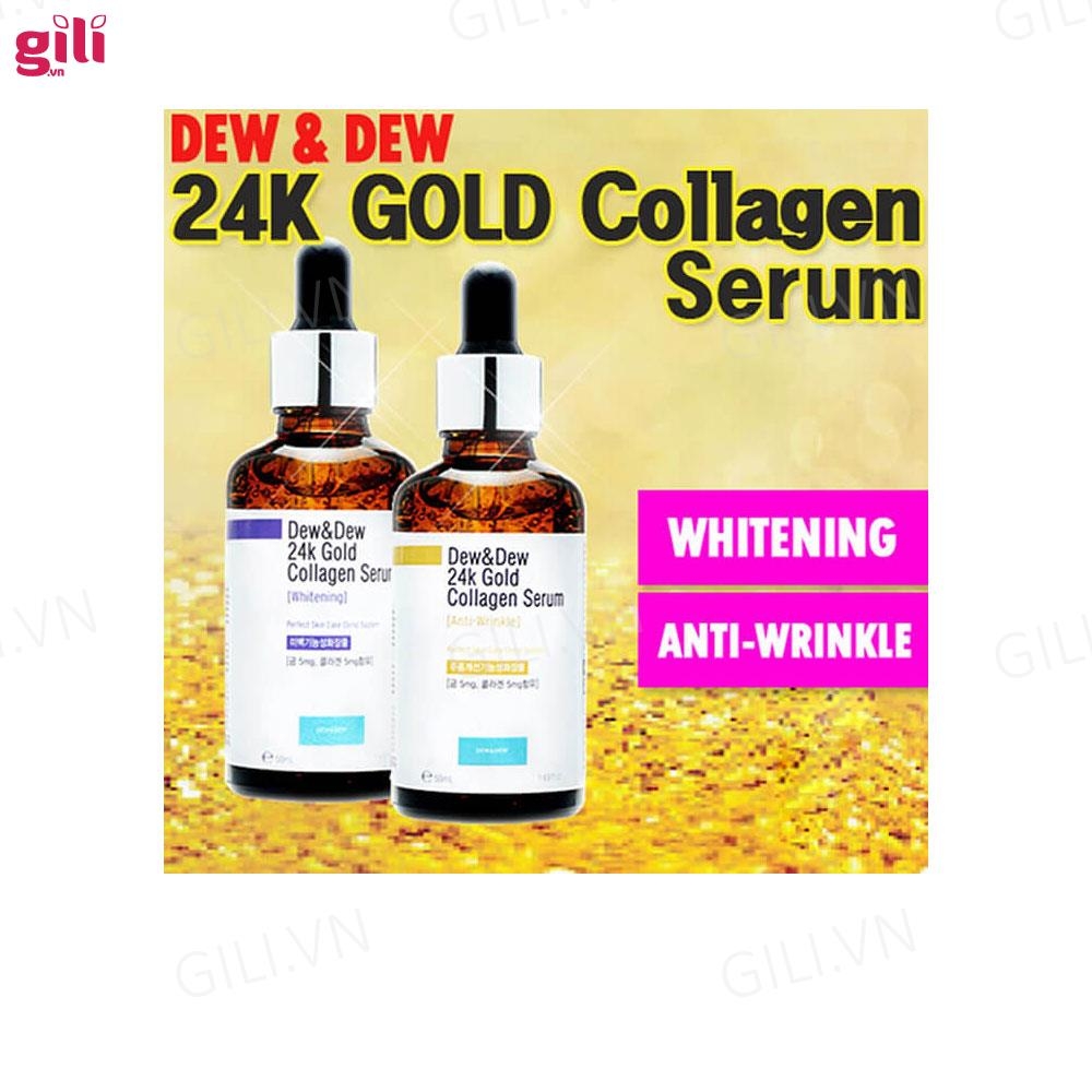 Serum Dew & Dew 24K Gold Collagen Whitening 50ml chính hãng