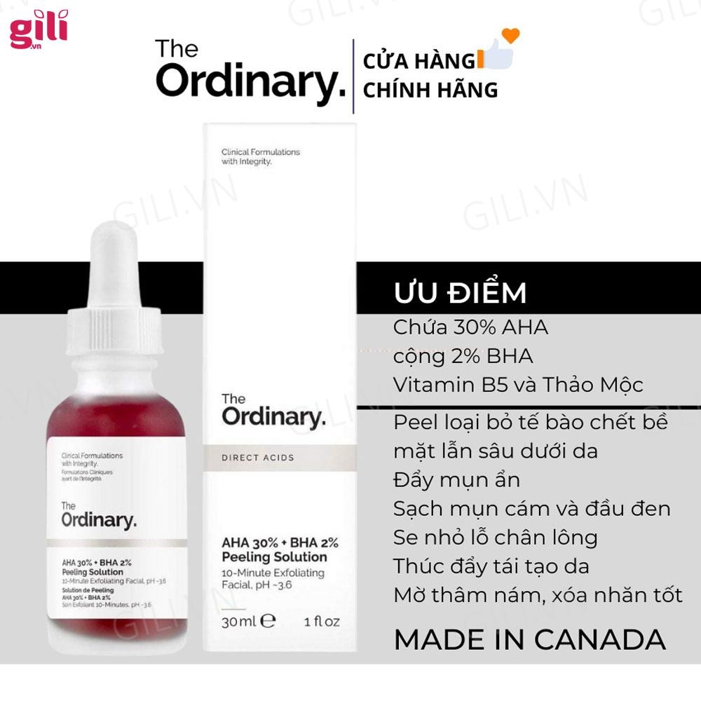 Serum The Ordinary AHA 30% BHA 2% Peeling Solution 30ml chính hãng