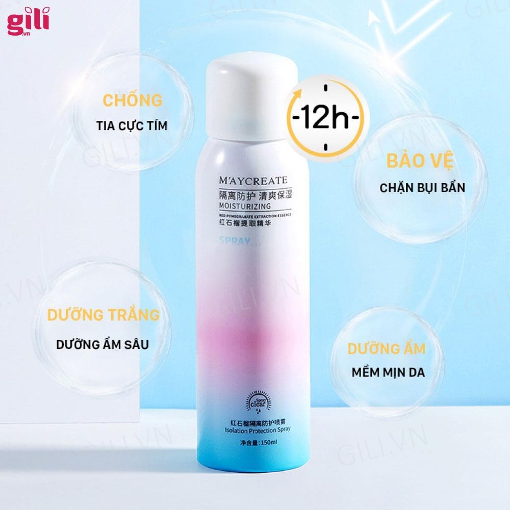 Xịt chống nắng Maycreate Moisturizing Spray 150ml chính hãng