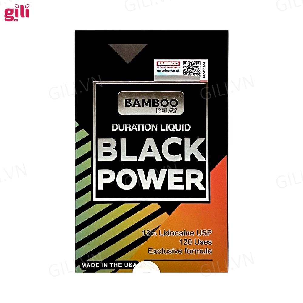 Xịt chống xuất tinh sớm Bamboo Black Power 15ml chính hãng