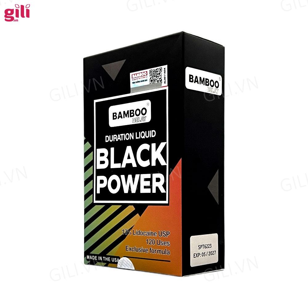 Xịt chống xuất tinh sớm Bamboo Black Power 15ml chính hãng