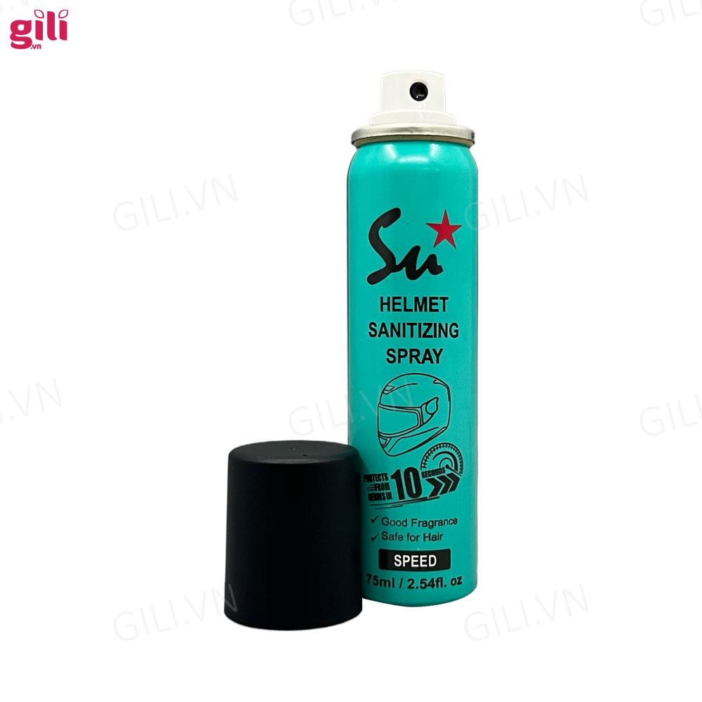 Xịt khử mùi nón bảo hiểm Su Star Speed 75ml chính hãng