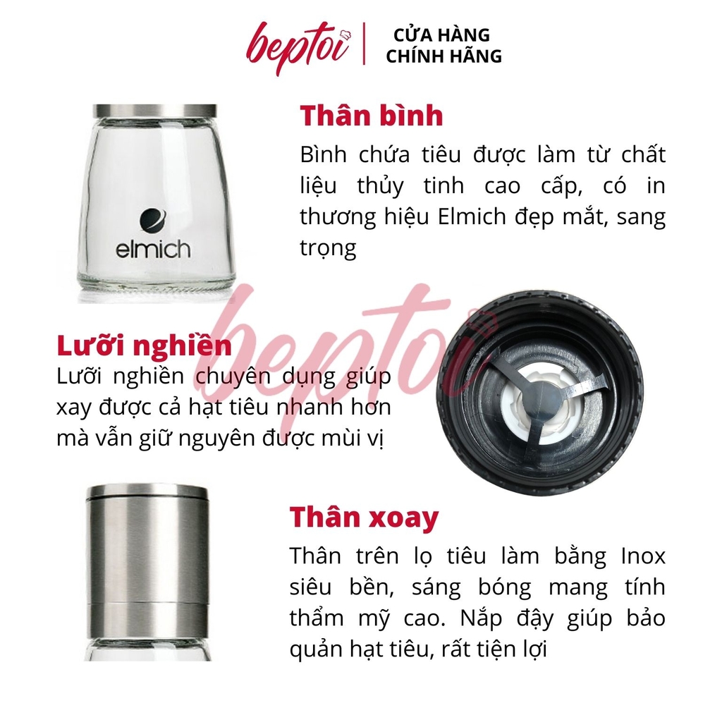 Đồ xay tiêu giá rẻ, tiện lợi, mẫu mã bền đẹp Elmich EL7155