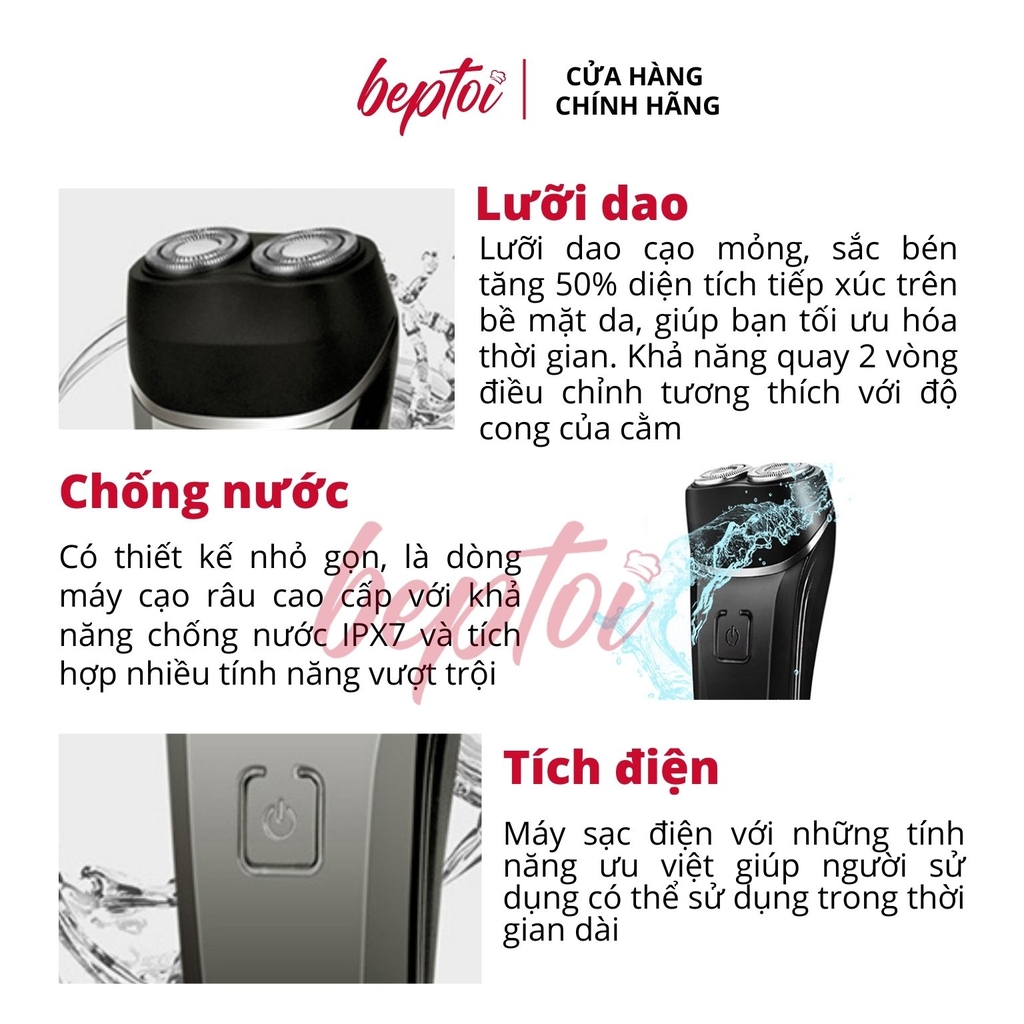 Máy cạo râu 2 lưỡi kép chống thấm nước FS873VN