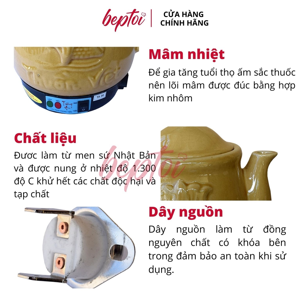 Ấm sắc thuốc Trường An (có chuông reo) TA- 39