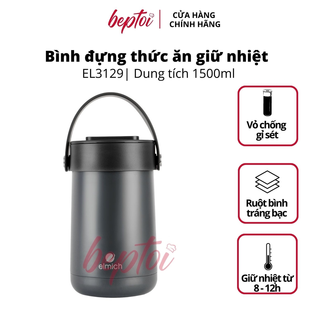 Bình giữ nhiệt đựng thức ăn Elmich EL3129 Inox 304 1500ml