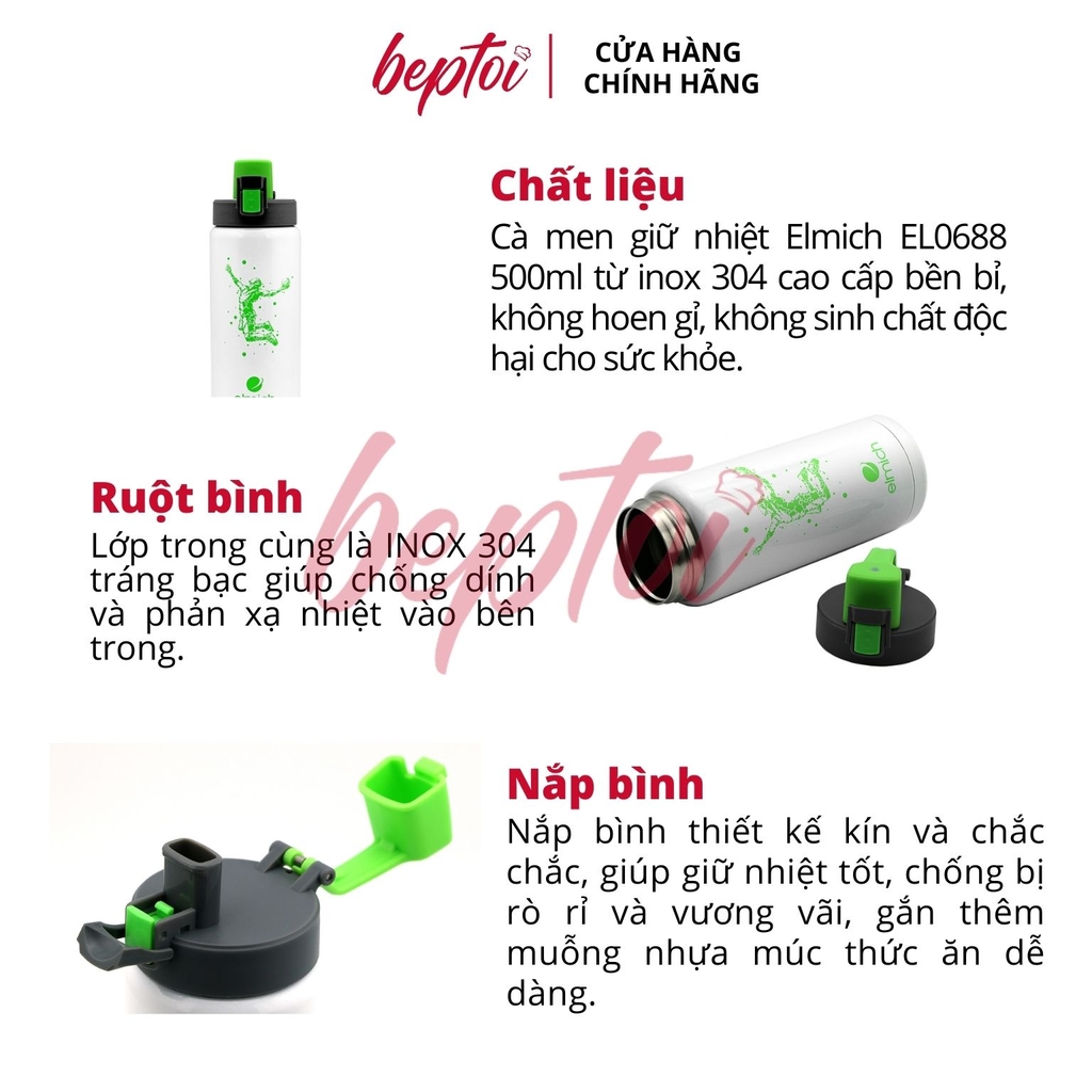 Bình giữ nhiệt Elmich 500ml EL-3132