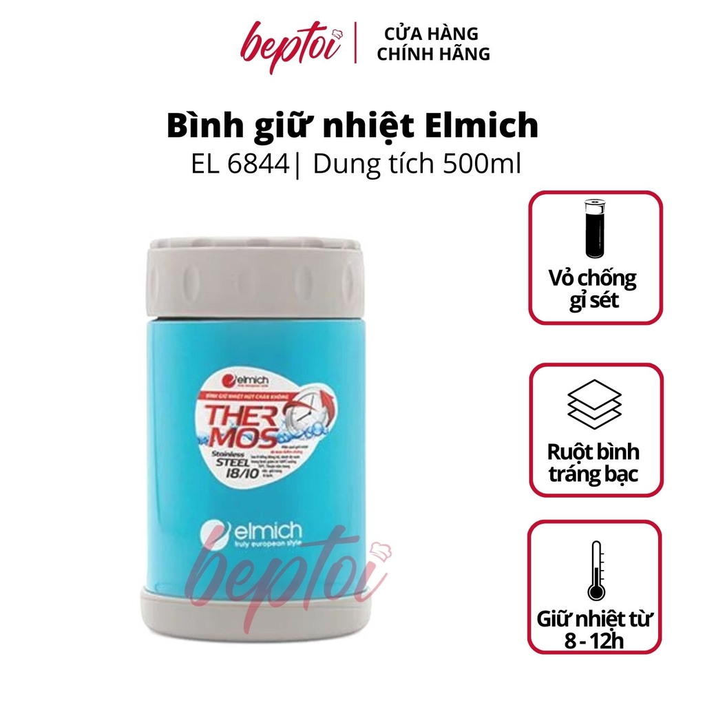 Bình giữ nhiệt đựng thức ăn Elmich EL6844 Inox 304 500ml