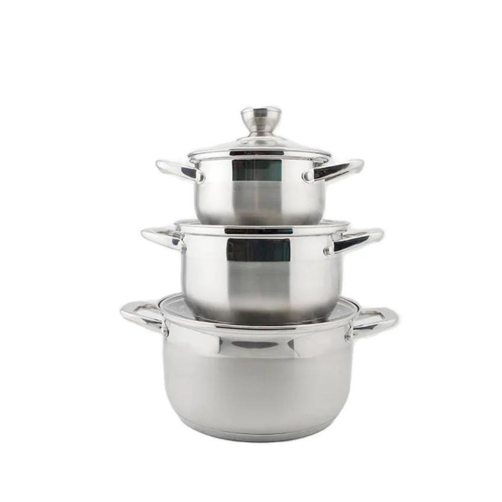 Nồi bếp từ inox Smartcook 3 chiếc cỡ 16cm, 20cm, 24cm EL3337