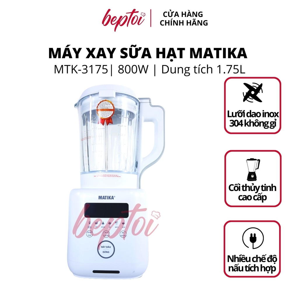 Máy làm sữa hạt Matika MTK - 3175