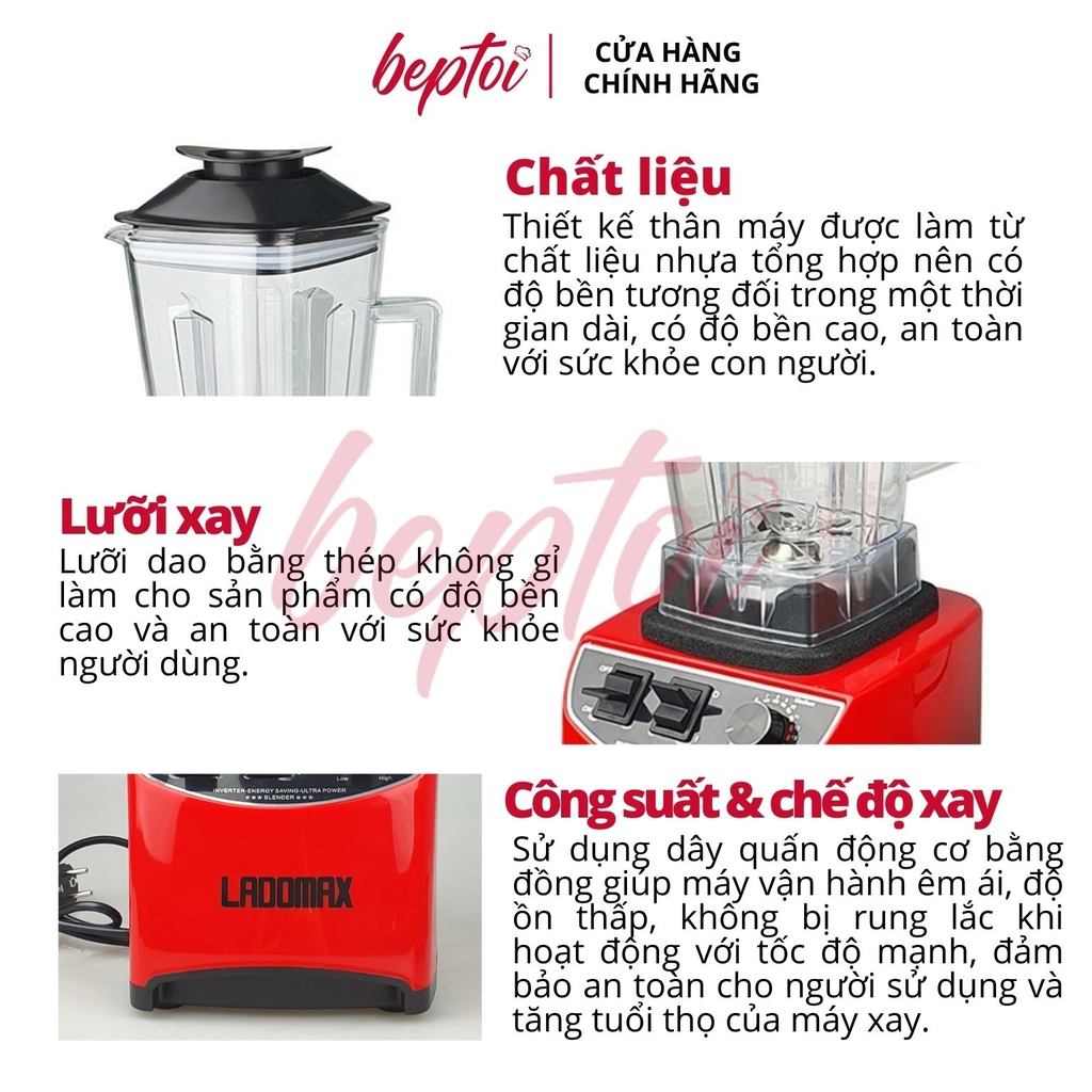 Máy xay sinh tố công nghiệp 2200W Ladomax HA-9840