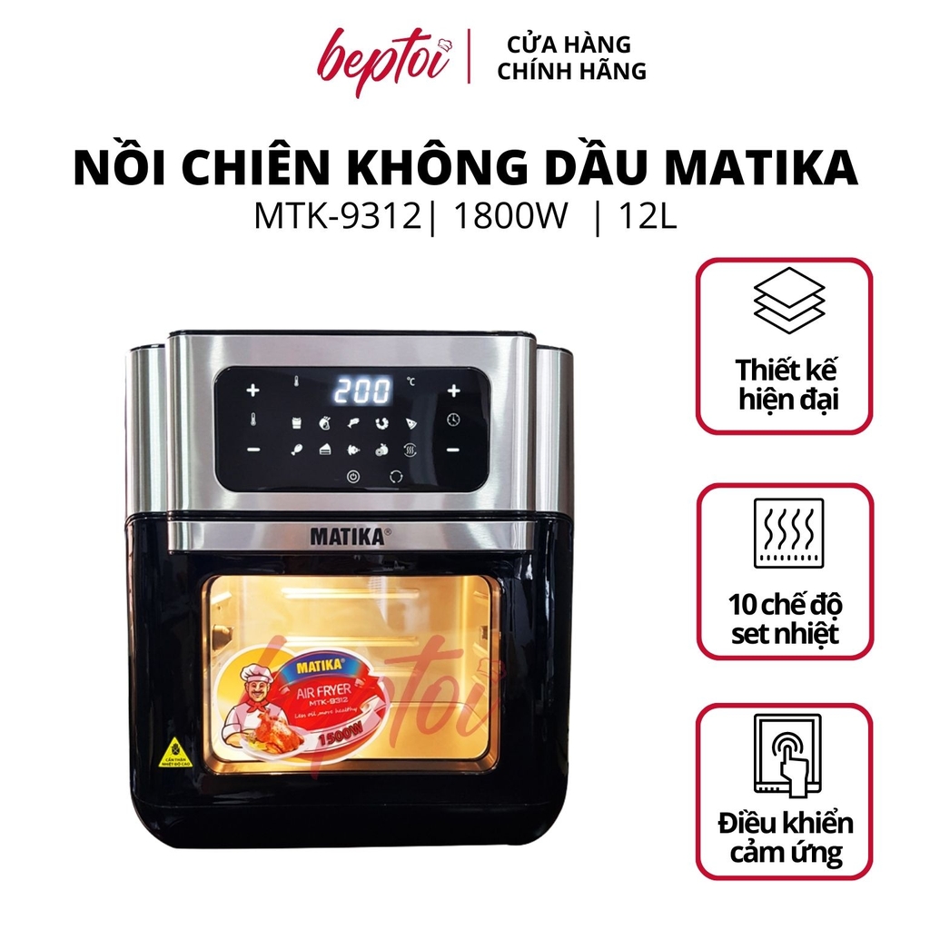 Nồi chiên không dầu 12L Matika MTK-9312