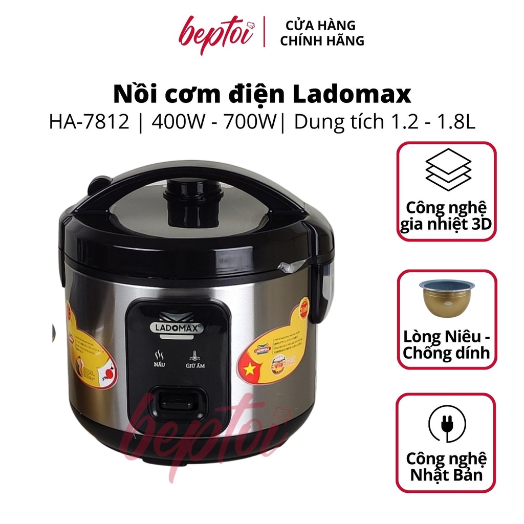 Nồi cơm điện 1.2L Ladomax HA-7812