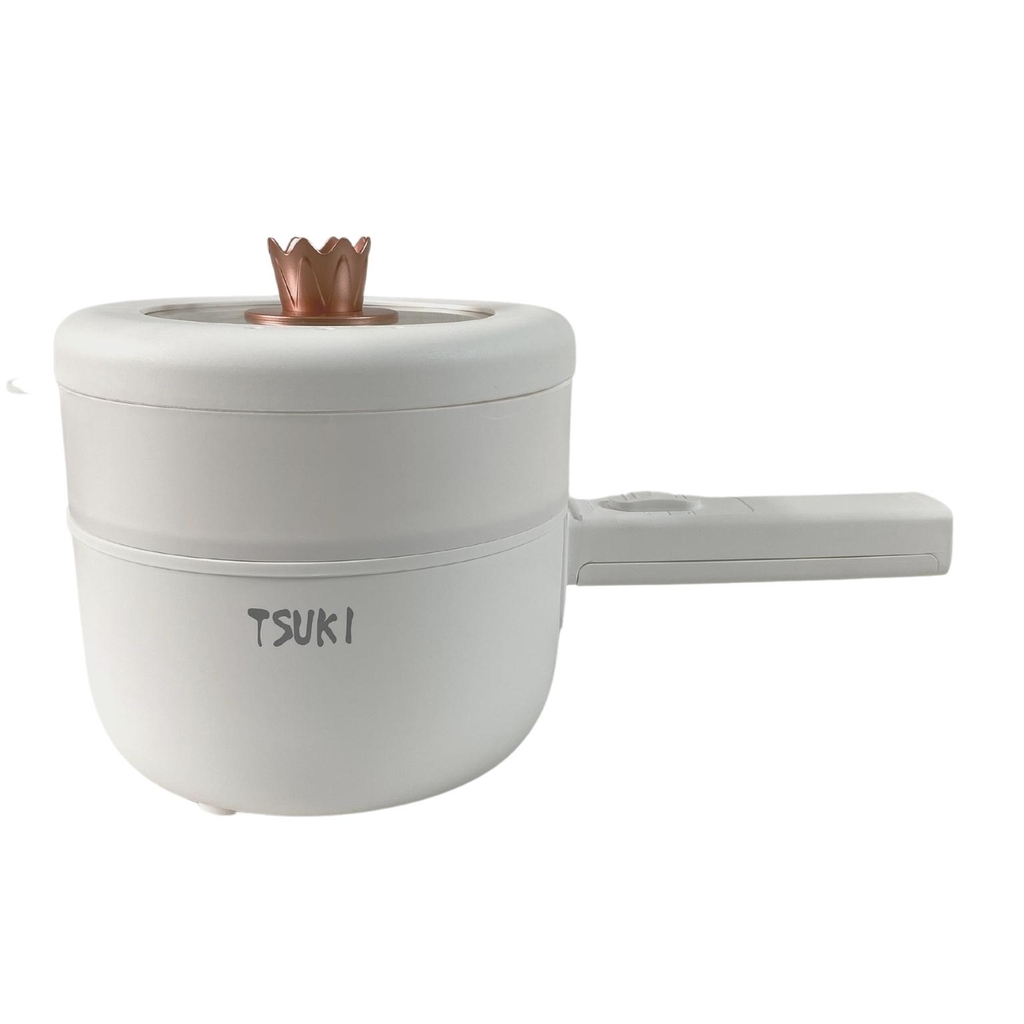 Nồi điện mini TSUKI TS-6332, nồi nấu đa năng 2 tầng, dung tích 1.6L, tự động ngắt điện