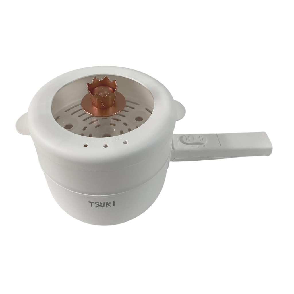 Nồi điện mini TSUKI TS-6332, nồi nấu đa năng 2 tầng, dung tích 1.6L, tự động ngắt điện