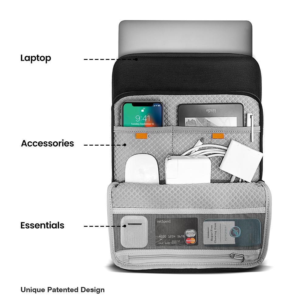 Túi xách chống sốc Tomtoc (usa) 360° protection premium macbook air / pro 13′′ black h13-c02d