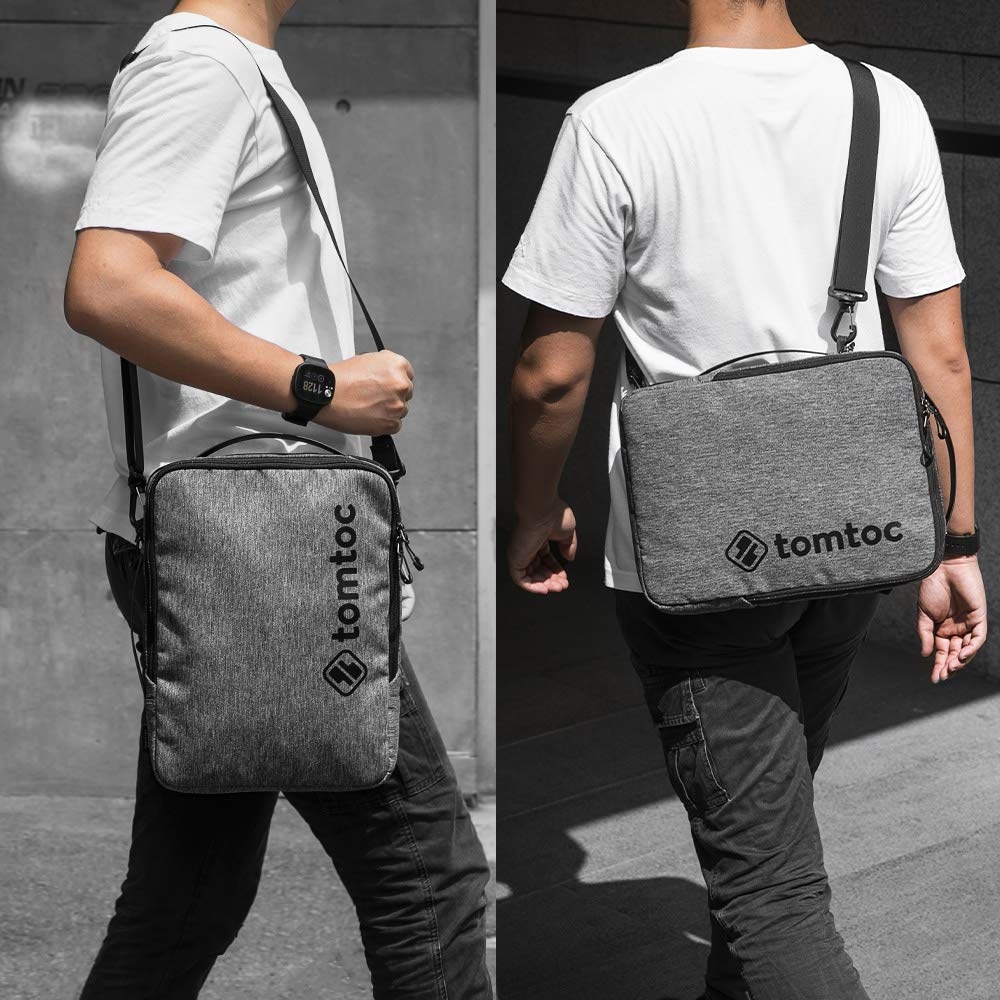 Túi đeo chéoTomtoc (usa) urban shoulder bags for macbook 15″16″, ultrabook 15″ gray (h14-e02g)