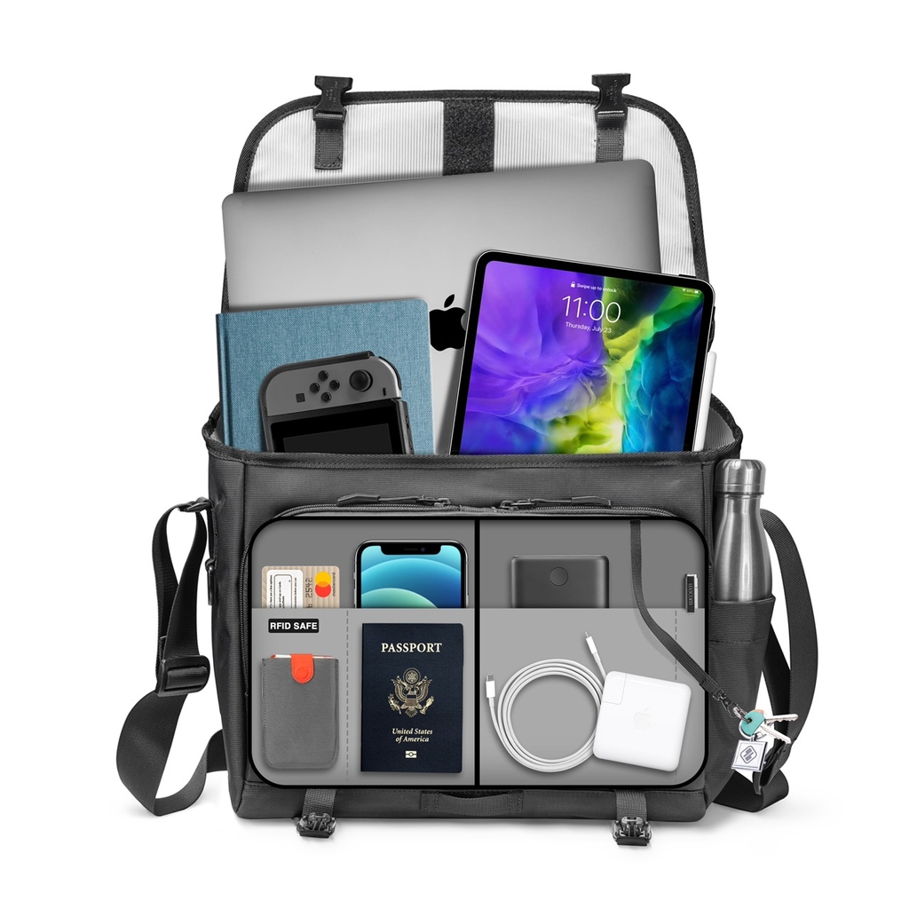 Túi Đeo Vai Tomtoc (Usa) Cross Body Messenger Multi-Function Waterproof For Ultrabook 13″-13.5″ A47-C01d