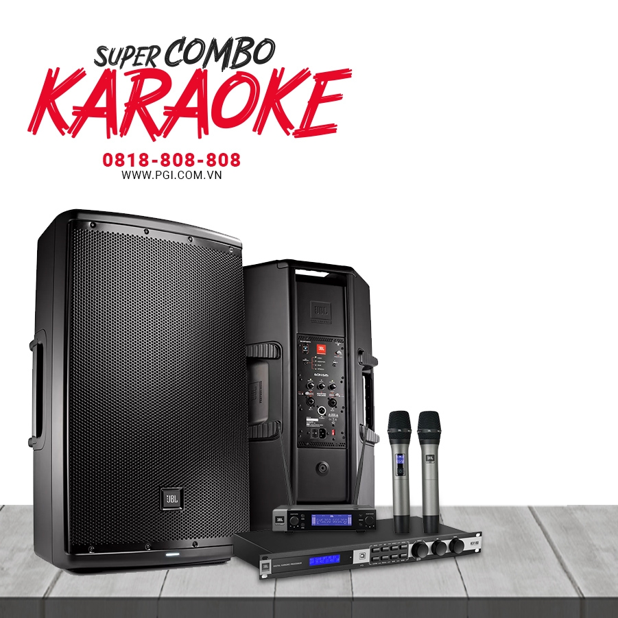 Combo KM Loa JBL EON 615 (cặp) | JBL KX180 | JBL VM200 | Tặng 1 thùng Heineken - Hàng Chính hãng PGI