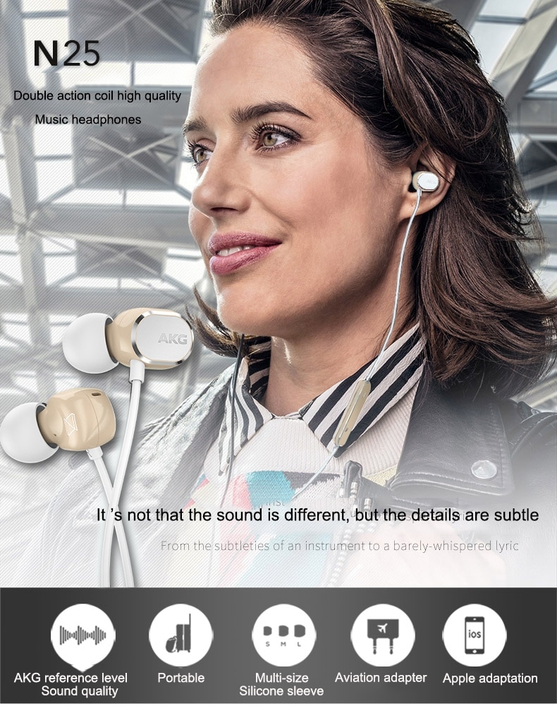 Tai nghe in-ear Hi-Res AKG N25 - Hàng Chính hãng PGI