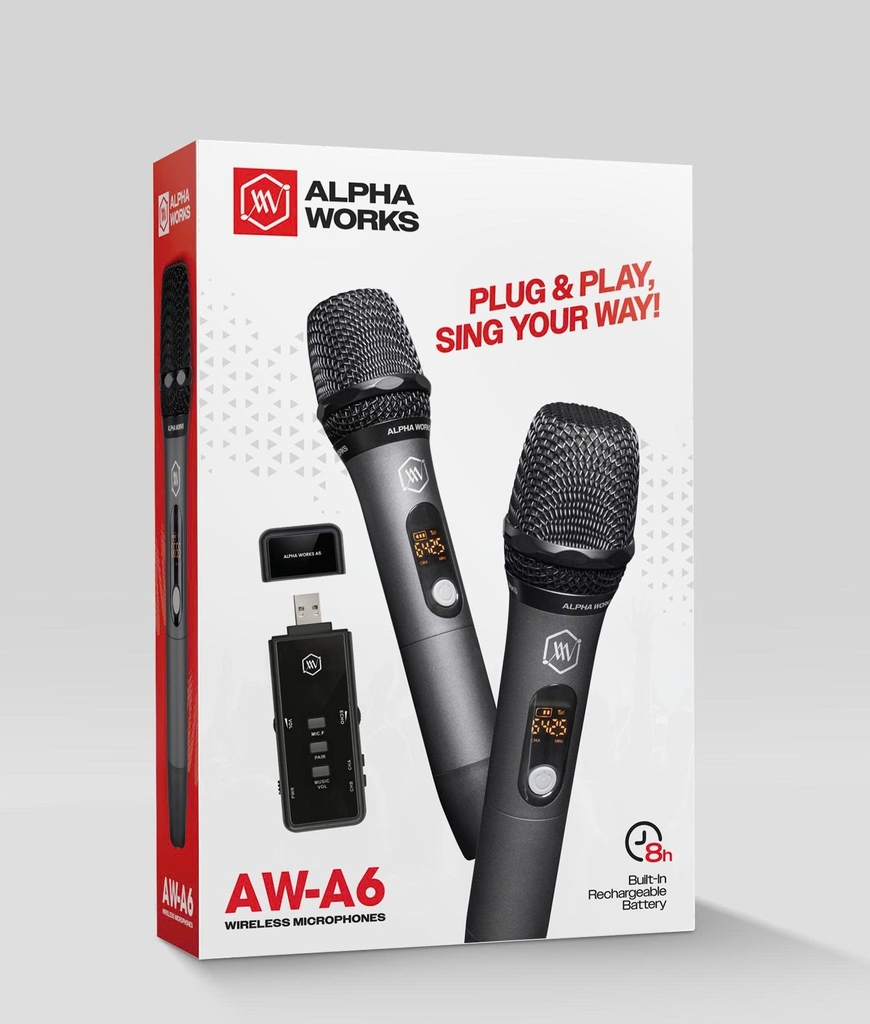 Micro không dây Alpha Works A6 - Hàng Chính Hãng PGI