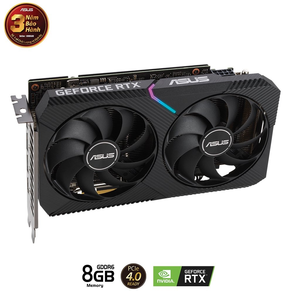 ASUS DUAL GeForce RTX 3060 Ti V2 MINI 8GB GDDR6 (LHR)
